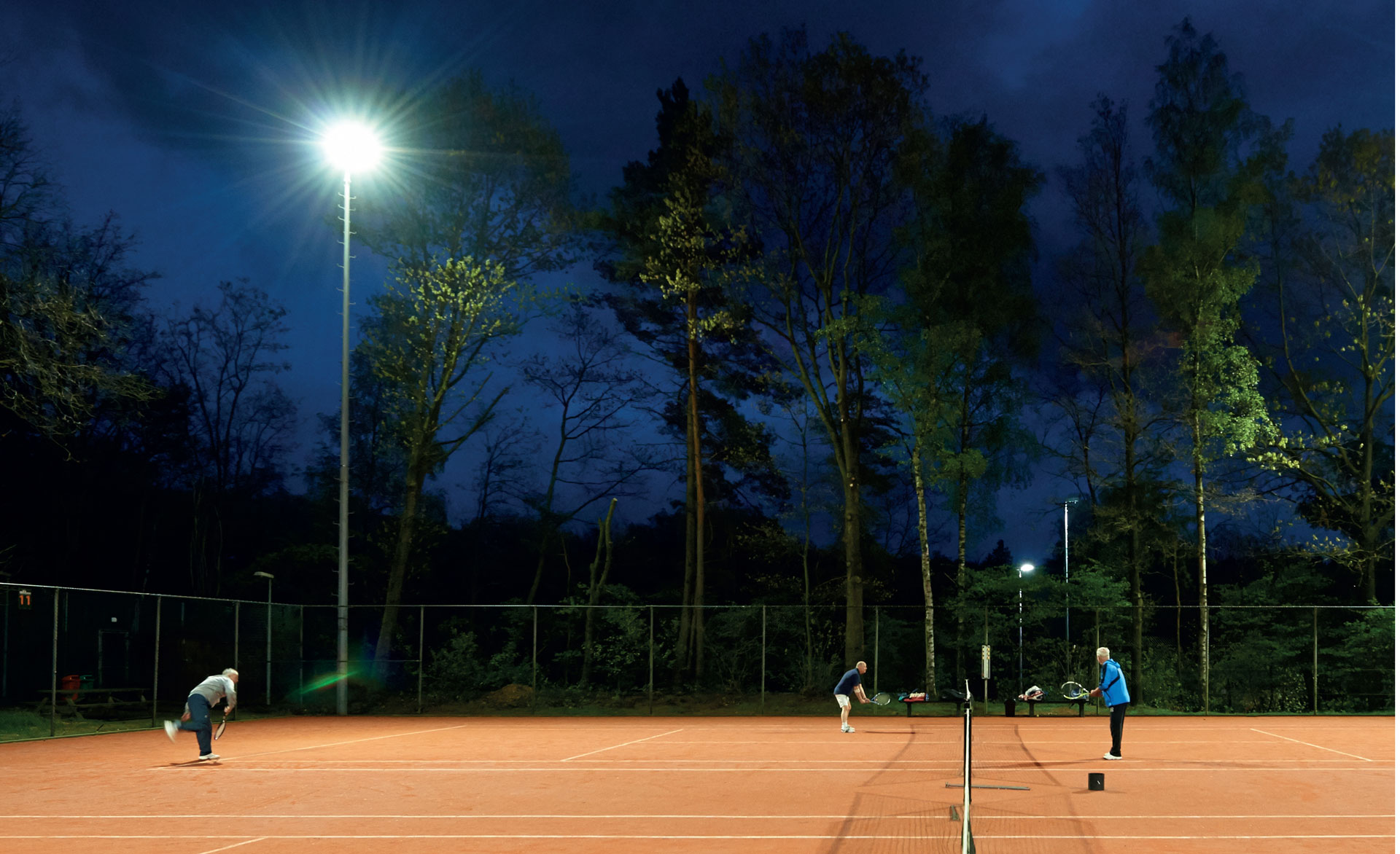 Tennis court lighting