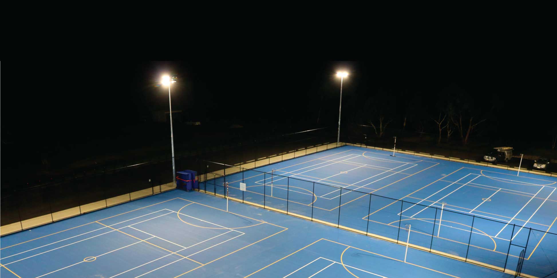 Kangarilla Netball outdoor LED court lights