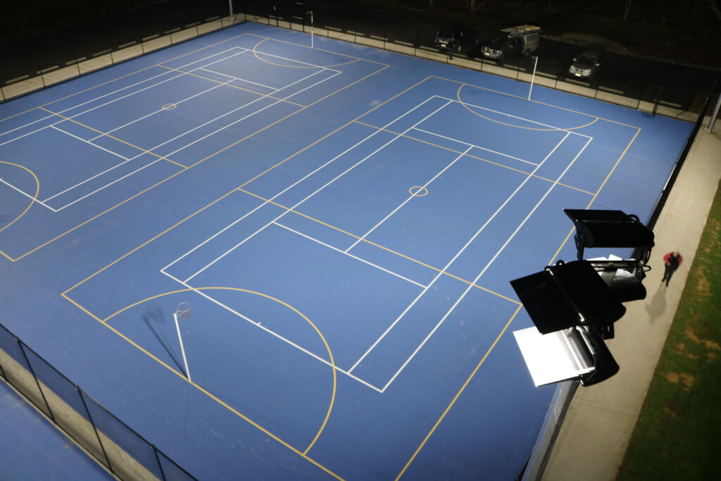 lighting of a tennis court