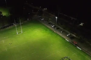 North rugby field and LED light