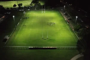 North rugby field and LED light