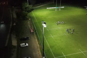 North rugby field and LED light